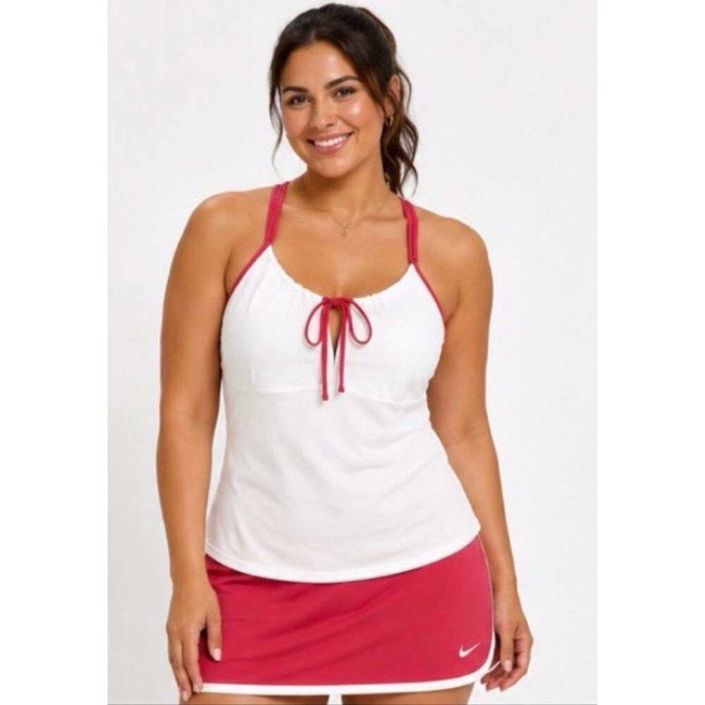 Nike Tennis Skirt/Skort Pink and White Size Large B-1